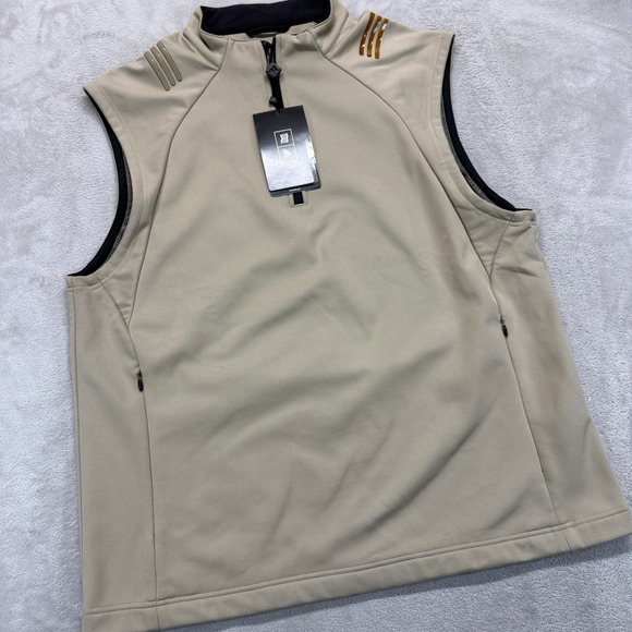 adidas Other - adidas Men's Sleeveless Vest in Tan with Black Trim